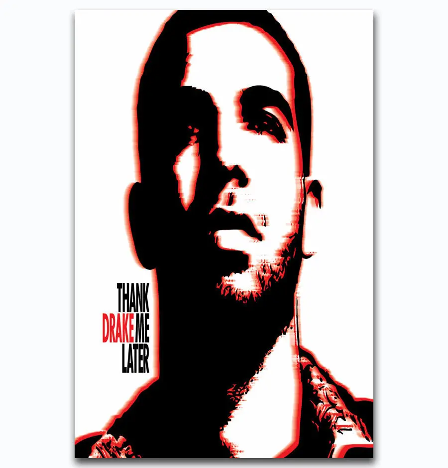 Hot New Light Up Drake Feat Jay Z Rap Music-Silk Art Poster Wall Sicker Decoration Gift