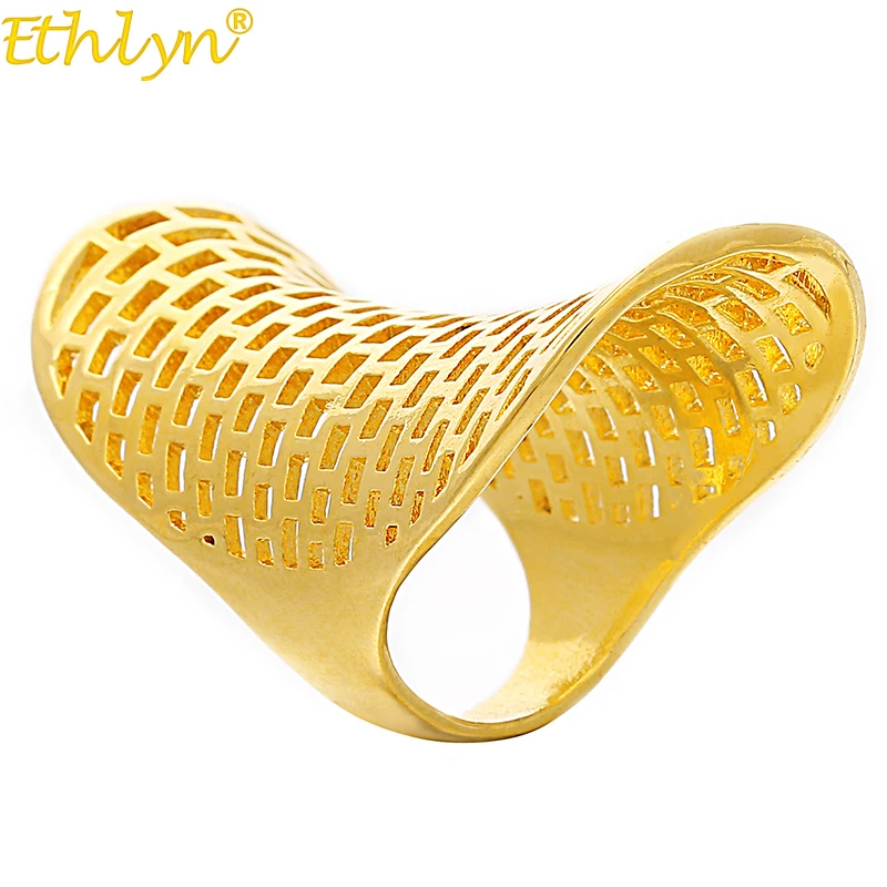 

Ethlyn Jewelry Have Personality Ring for Unisex Gold Color Charm Party Jewelry African/Ethiopian/ Arab Items R79