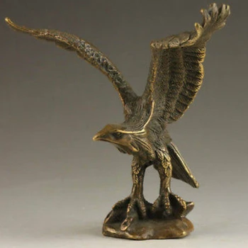 

Delicate Chinese Collectable Handmade Old Carving Vivid Bronze Statue Eagle