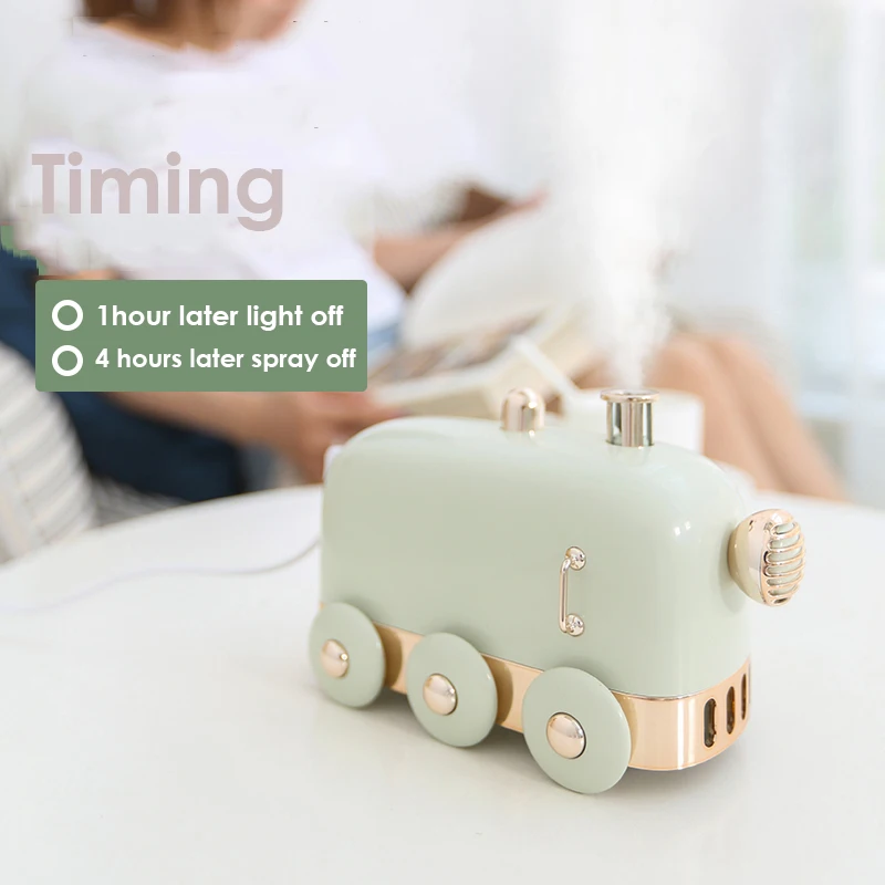  Creative Gift mini Train Humidifier Vocal USB mini Aroma Diffuser 300ml Beautiful Desktop Diffuser 
