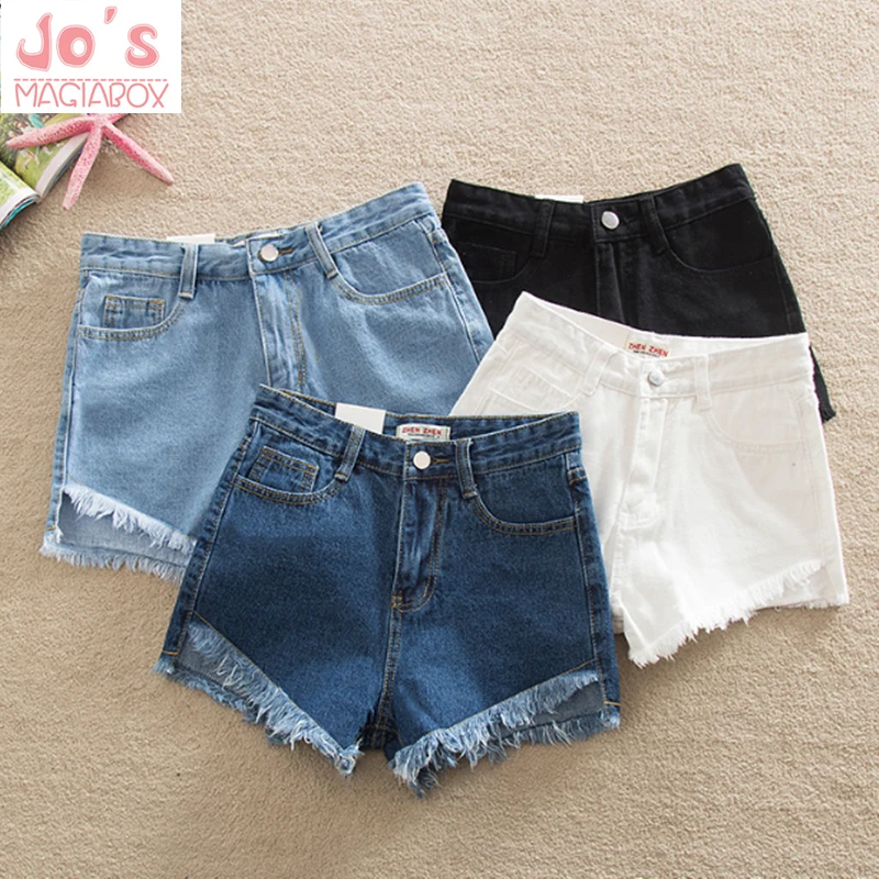 

Chic Harajuku Women Shorts Irregular Personality Pocket Denim Tessel Short Summer Cool Style Loose Zipper Placket Fashion Short