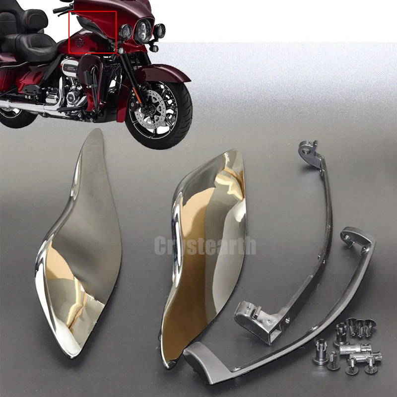

Motorcycle Air Deflectors Batwing Fairing Side Wings Wind Deflector For Harley Street Glide FLHX, Electra Glide FLHT 2014-2017
