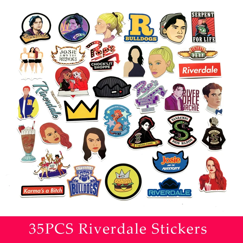 

35pcs Riverdale Stickers Suitcase Decal Sticker Cartoon DIY Scrapbook Craft Decor cosplay prop