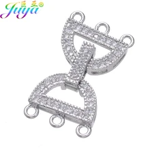 Juya FAI DA TE Le Donne di Pietra Naturale Gioielli di Perle Fabbricazione di Componenti Cubic Zirconia del Metallo di Fissaggio Fibbia Catenacci Accessori Forniture