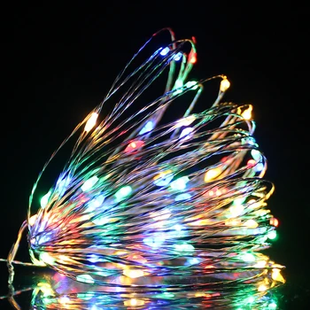 

5/10M USB Powered LED Garland Fairy Light String 5V Module NIght Sliver Copper Lamp Outdoor Christmas Wedding Party Decoration