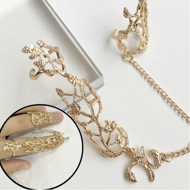 

Exaggerated hollow jewelry chain rings for women bagues pour femme wedding rings accessories bague homme en argent