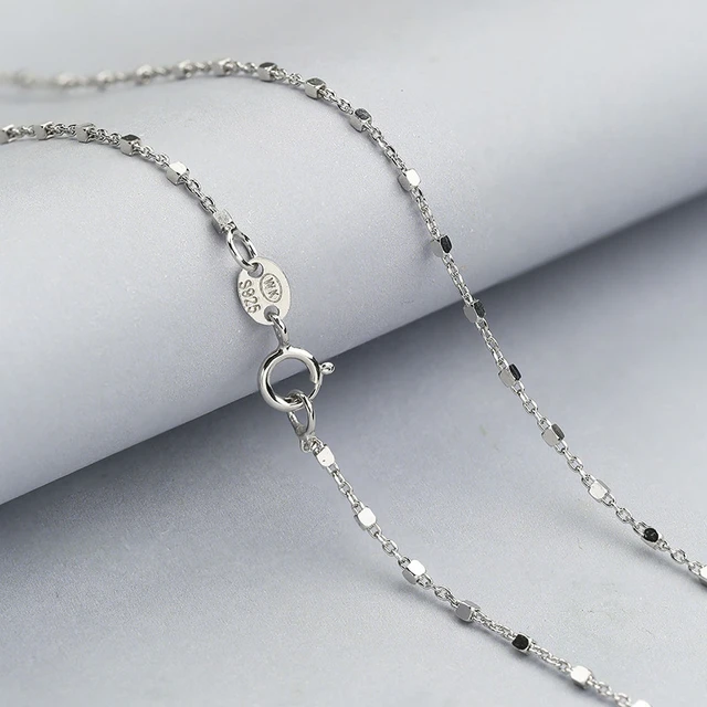 Womens real silver necklaces deals