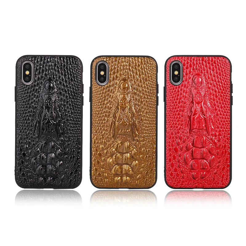 

GT leather Crocodile Head Patterns mobile phone case for iPhone x 8plus 8 7 7plus 6 6s 6splus Luxury mobile phone shell cover