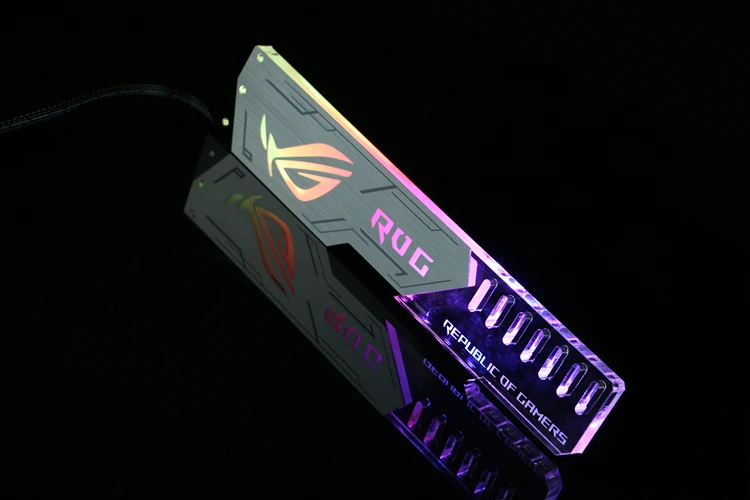 Кронштейн для видеокарты, поддержка VGA, рамка для GPU, держатель ROG 12 V, 4 pin, RGB/5 V, 3 pin, ARGB, ASUS, AURA, SYNC, алюминий+ акрил, Новое поступление