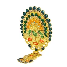 Портативное выдолбленное зеркало для макияжа, восстановление древних способов, узор павлина, Ретро стиль, стразы, Декор, зеркало для макияжа