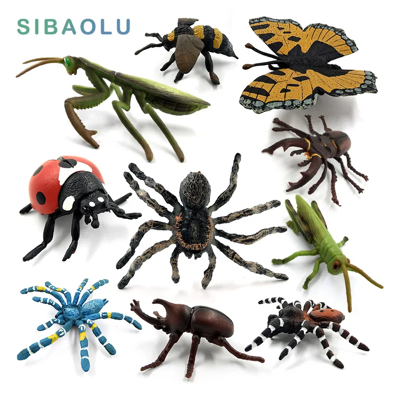 12 PCS en plastique Simulation papillon figurines Anima insectes modèle