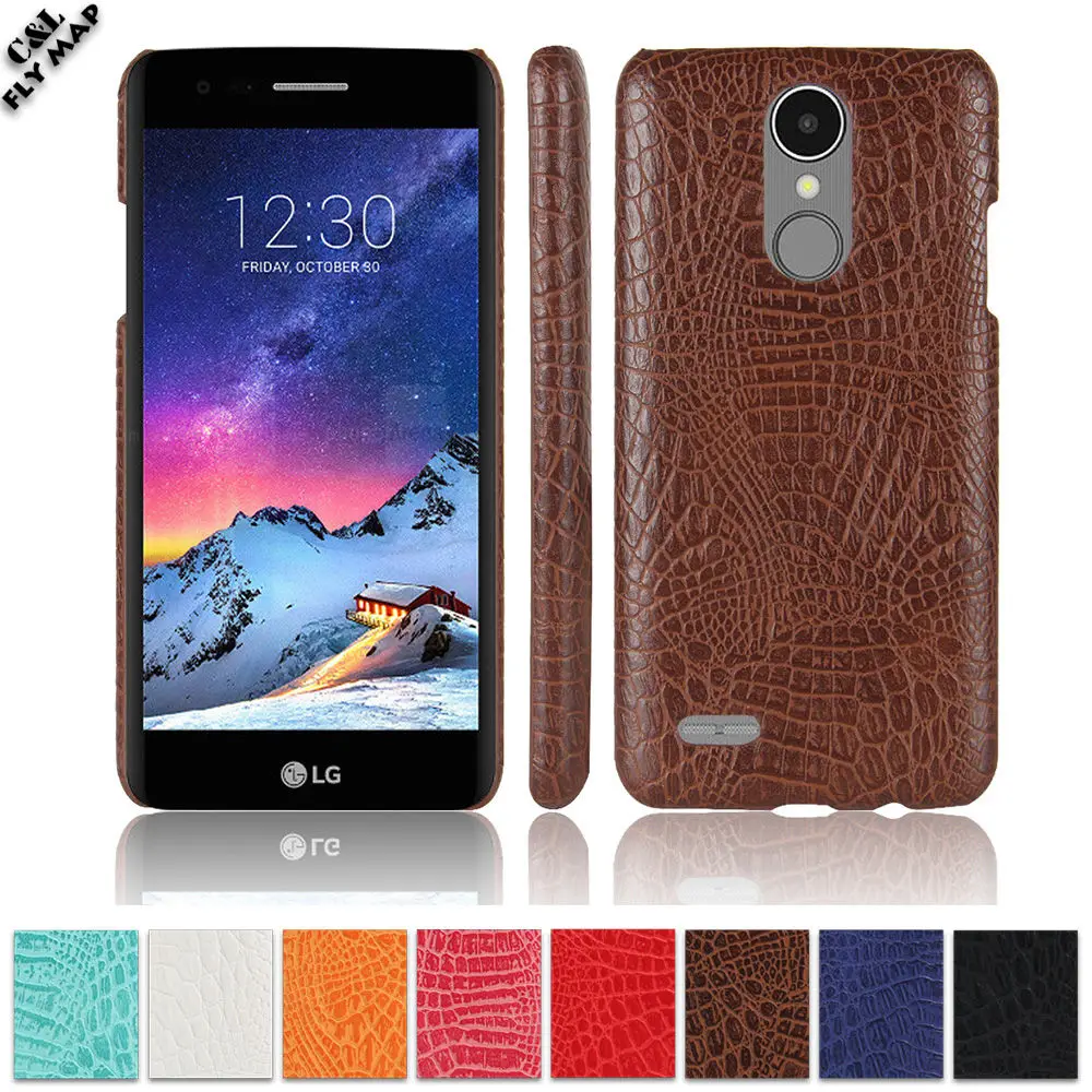 Crocodile Case for LG K8 2017 LGX240 LG-X240 X240 Hard PC Protective Phone Cover Coque for LG K 8 LGK8 2017 X 240 Leather Case
