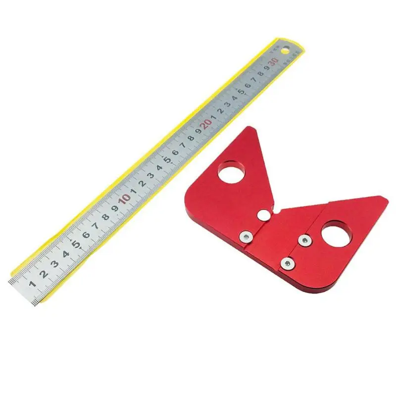 

Woodworking Center Scriber 45 Degree Angle Line Gauge Carpenter Ruler Gauge Carpenter Layout Tools