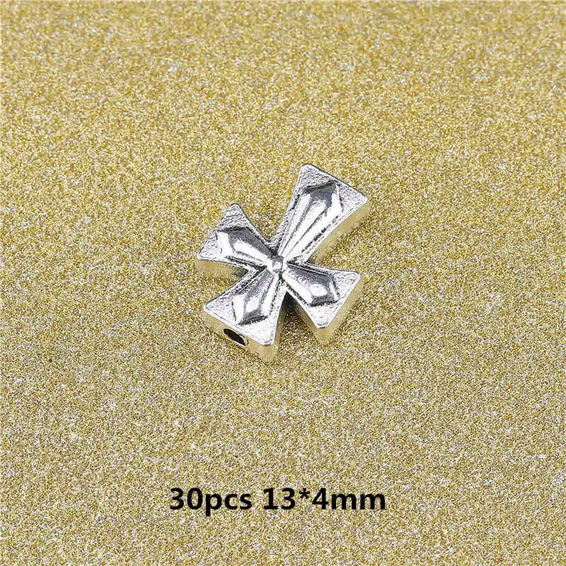 20pcs Tibetan Cross Beads - Antique Bronze Charm Spacers For Jewelry Making
