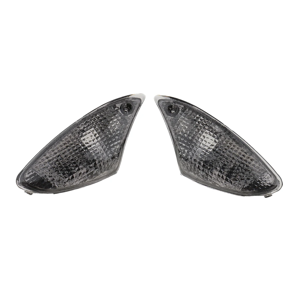 2pcs Front Turn Signal Light Lens Clear Blinker Cover for BMW K1200S K1300S Smoke