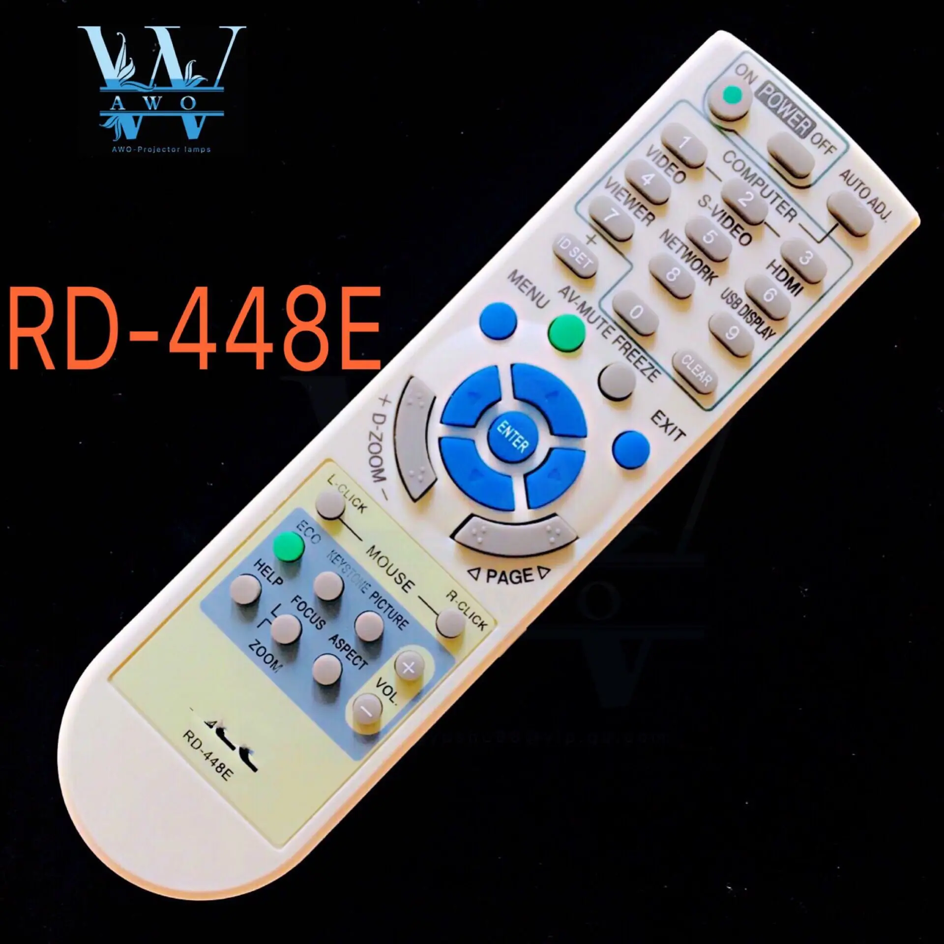 FREE SHIPPING Replacement NEC Projector Remote Control RD 448E for VT375 VT380 VT470 VT480 VT490