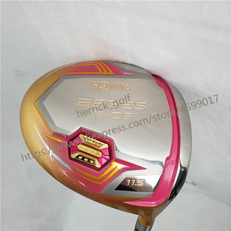 Новые женские клюшки для гольфа HONMA S-06 4 звезды золотой цвет гольф Драйвер 11,5 чердак графит L flex драйвер клубов