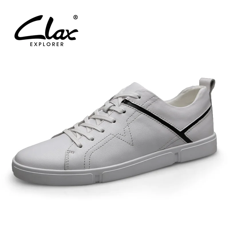 

CLAX Mens Leather Shoes 2019 Man's Shoe Genuine Leather Designer Male Walking Footwear Fashion Leisure Shoe