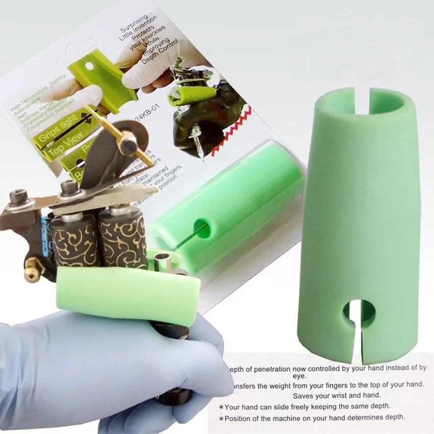 

Anti Shock Tattoo Machine Gun Grip Cover Quakeproof Protection Pad Case 1Pcs Silicone Green Grip Tube Shakeproof Cover Supply