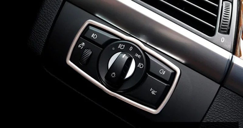 Для BMW X6 E71 2009 2010 2011 2012 2013 Нержавеющая сталь тюнинг головной свет переключатель Управление декоративная накладка Отделка 1 шт