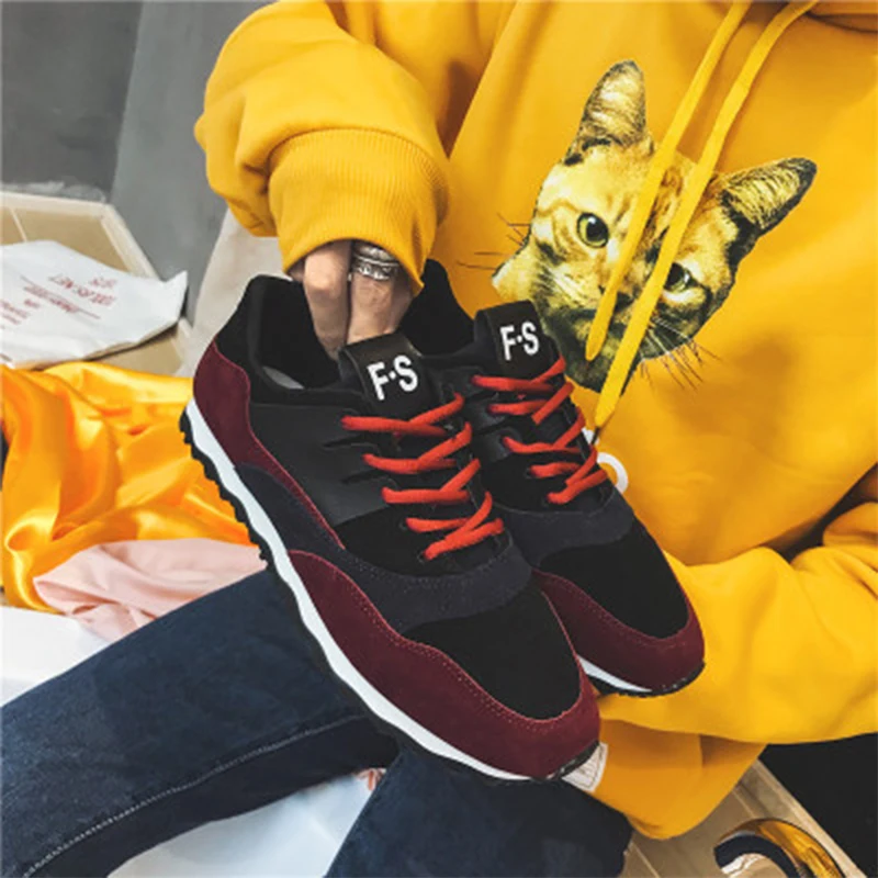 2018 New Men's Sport Sneakers Breathable Wear-resistant Casual PU Jogging Shoes Color Matching Soft Running Sneakers for Men 2018 New Men's Sport Sneakers Breathable Wear-resistant Casual PU Jogging Shoes Color Matching Soft Running Sneakers for Men
