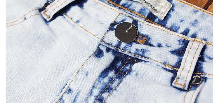2018 New Vogue Clothes Women Chic Shorts Holes Burr Elastic Shorts Empire Snowflake Washed Hot Shorts Ladies Cotton Denim Shorts (9)