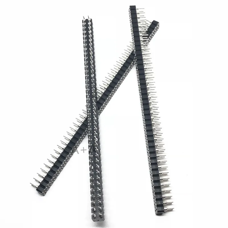 5pcs lot 2X40 Pin double hole round female pin header 2.54MM Strip Connector Socket 2X40p Connector 3