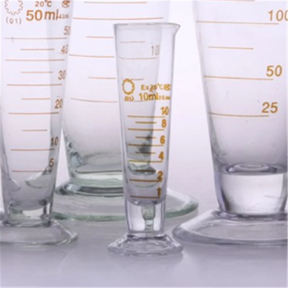 High quality Laboratory 10ml Measuring cylinder with Scale Taper Glass