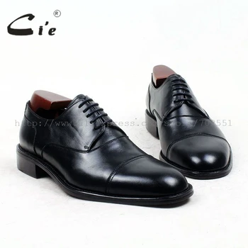 

cie Free Shipping Bespoke Custom Handmade U-tip Genuine Calf Leather with Genuine Leather Outsole Derby Color Brown Shoe No.D27