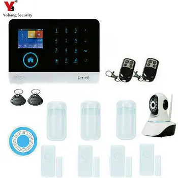 

YobangSecurity Wifi GSM Wireless Home Burglar Security System With Outdoor Flashing Siren IP Camera Auto Dialer Android IOS APP