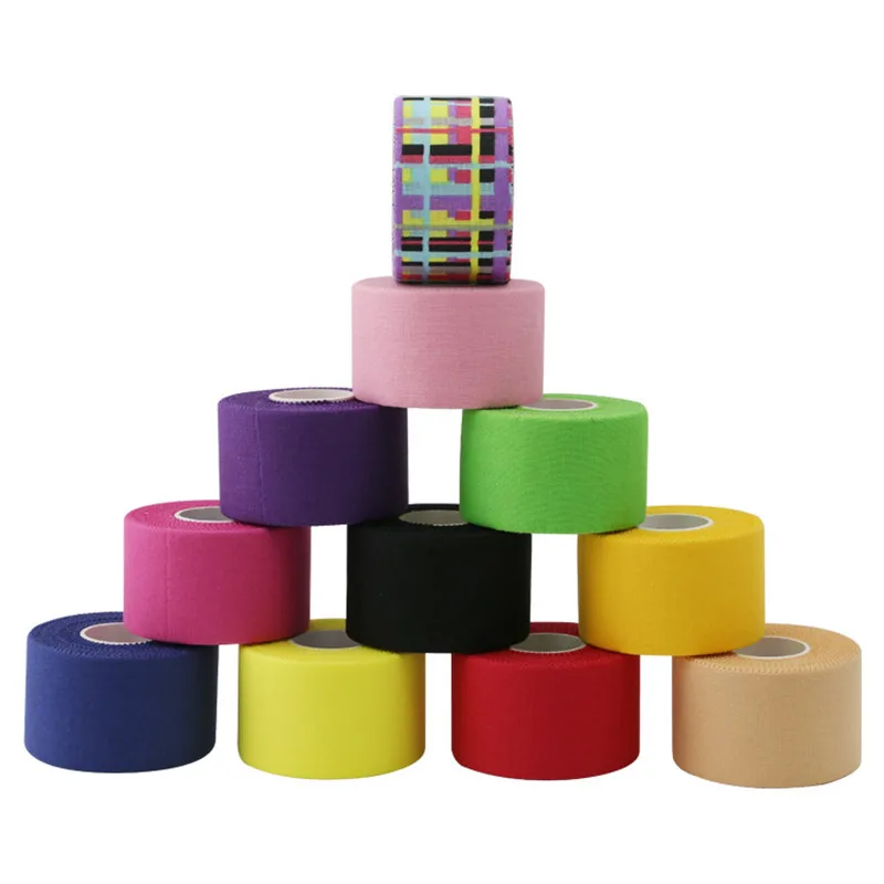 

12 Solors Cotton Sports Tape Fitness Kinesiology Water Resistant Adhesive Knee Joints Protector Band