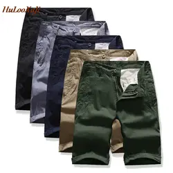 HuLooXuJi новые мужские летние грузовые шорты 5 цветов повседневные однотонные свободные шорты уличные рабочие короткие брюки Размер США: 30-38