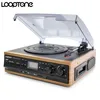 LoopTone 3-speed Bluetooth Turntable Vinyl Record Player Built-in Speakers Gramophone AM/FM Radio Cassette LP USB/SD Recorder ► Photo 2/6