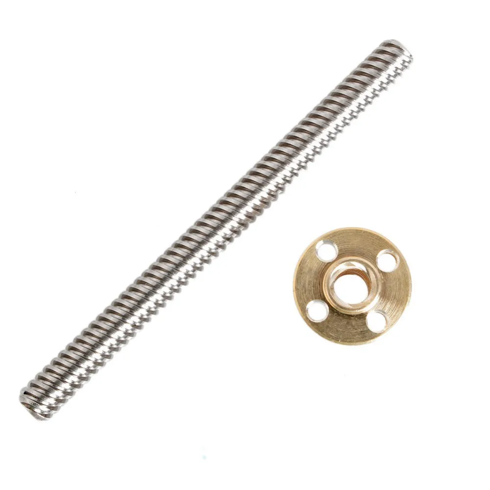 8 мм Acme резьбовой стержень из нержавеющей стали Leadscrew + T8 гайка для ЧПУ 3D принтера