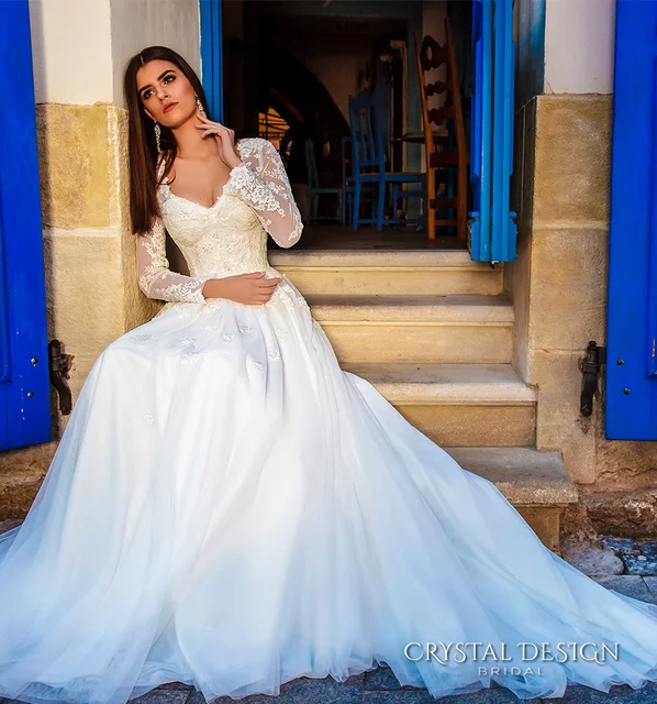 vestidos de novia bridal dress a line country bohemian lace v neck