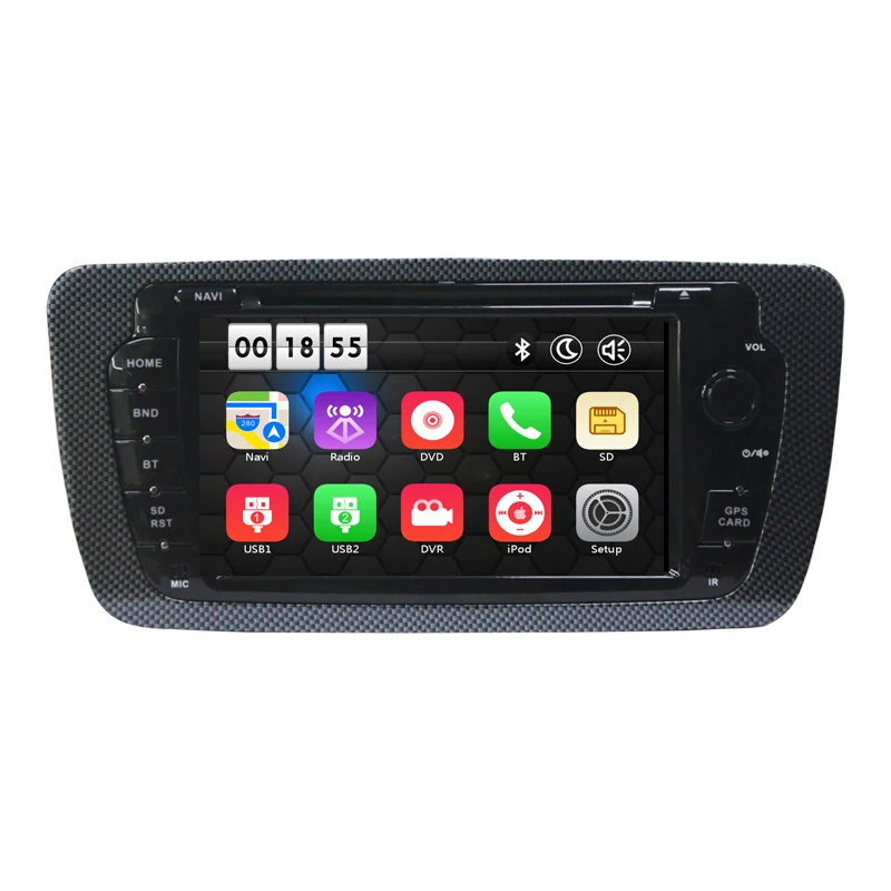 Perfect Car DVD GPS Navigation Player for SEAT IBIZA 2009 2010 2011 2012 2013 with Radio Bluetooth Can Bus steering wheel control RDS 0