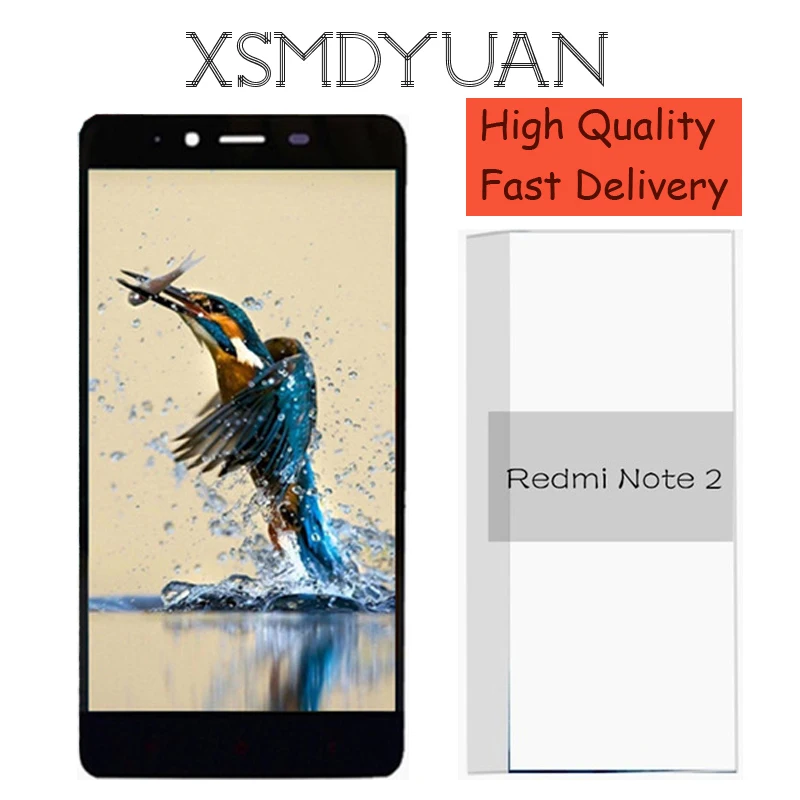 Протестированный 5 &quotбез битых пикселей FHD LCD для XIAOMI Redmi Note 2 дисплей кодирующий