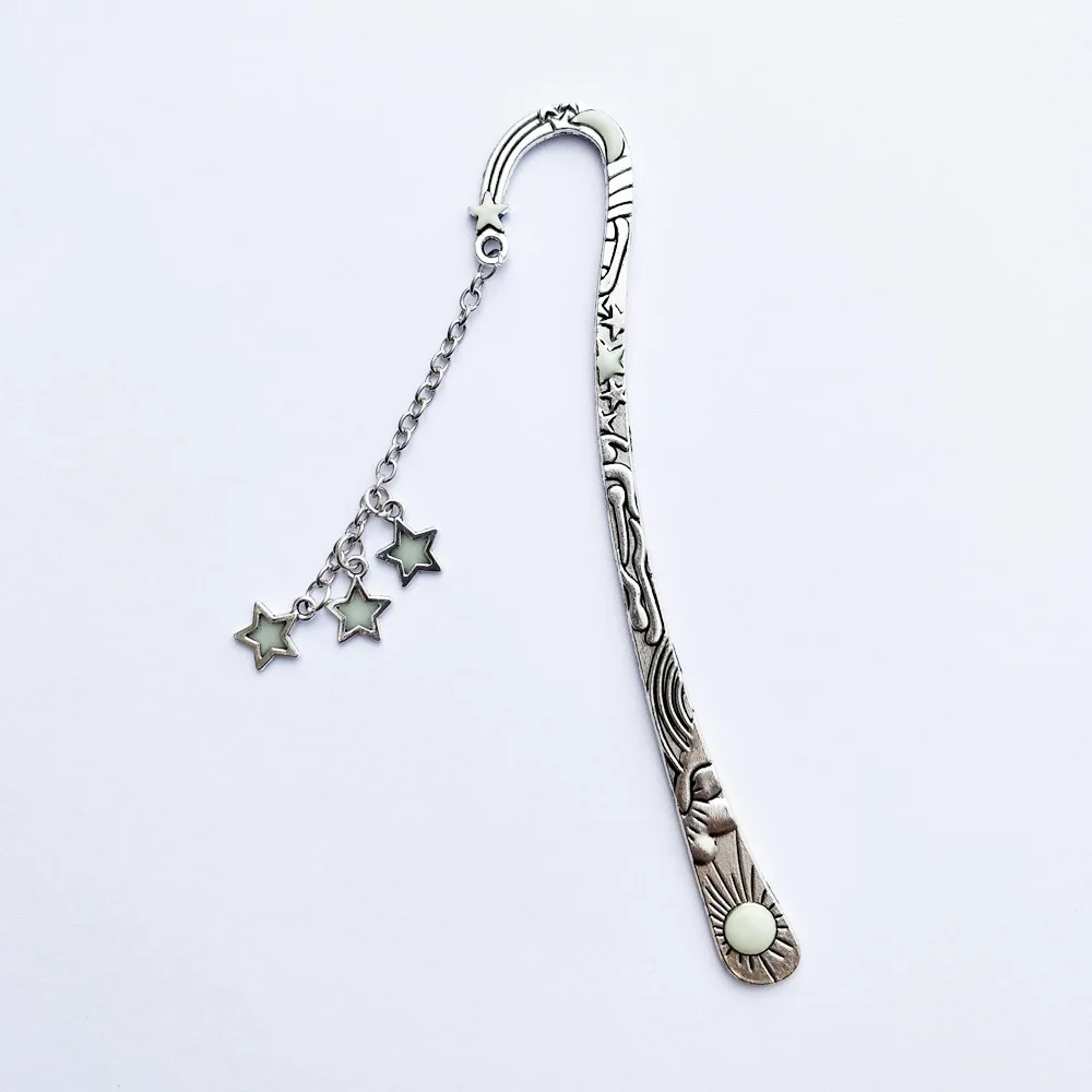 Metal Bookmark Creative Noctilucent Animal Owl Bookmark Pendant Stationery