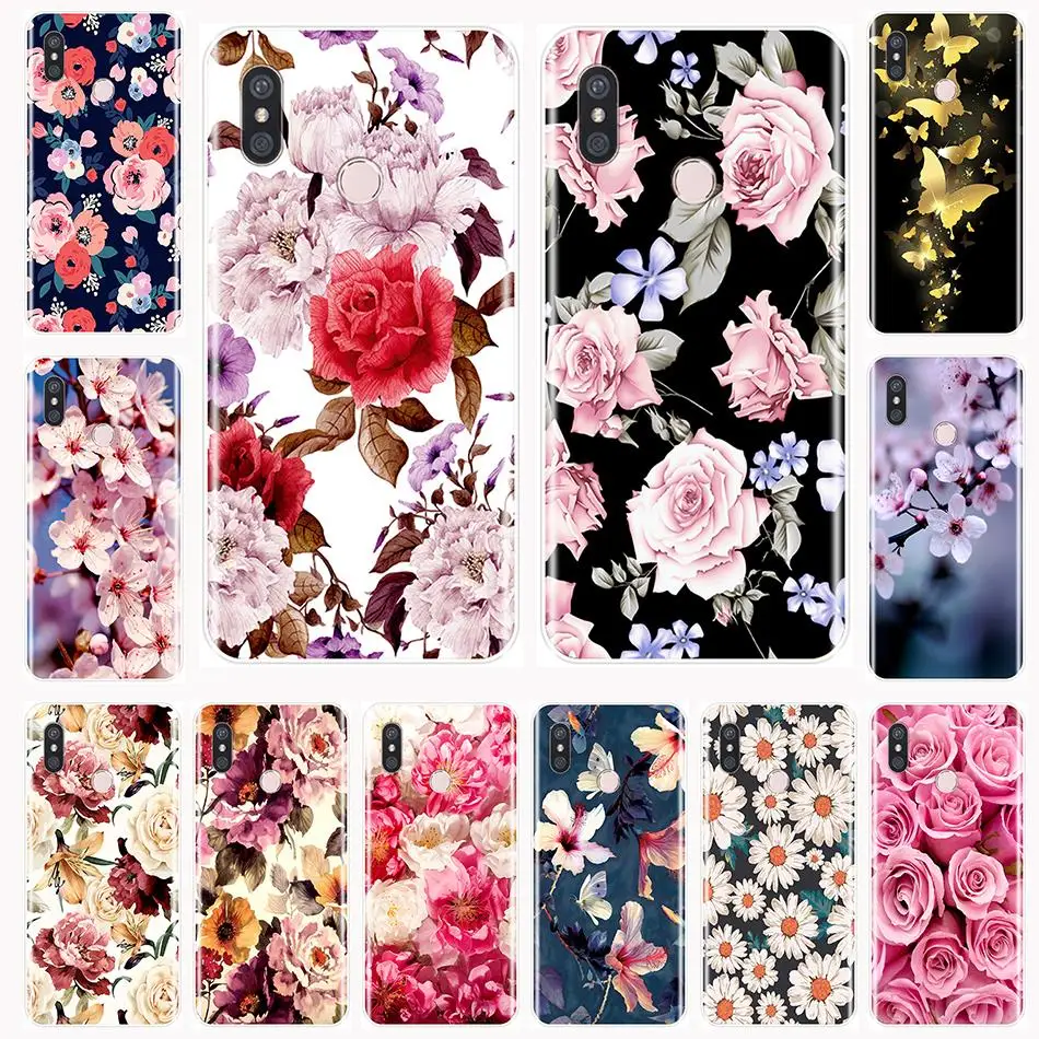 

Soft TPU Phone Case For Xiaomi Mi Mix 1 2 2S 3 Case Silicone Cute Beautiful flowers Back Cover For Xiaomi Mi Max Note 1 2 3 Case