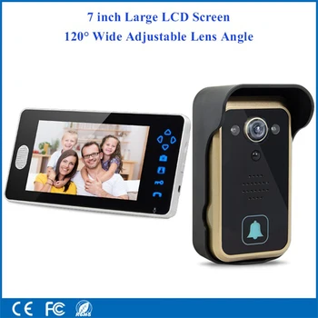 

2.4GHz 7inch Wireless Video Doorbell Intercom with Adjustable Camera Lens