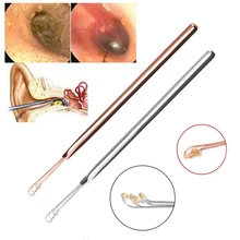 1 ud. 3 horquilla de limpieza de oreja herramienta de recogida de oreja tres anillos pinza de oreja 12,5x0,5 cm inoxidable de acero oído Trimmer(China)