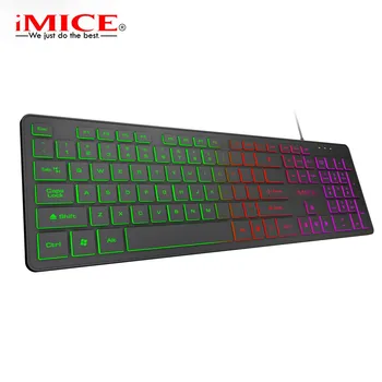

Backlight Suspension Key Mechanical Keyboard Game Wired PC Notebook RGB Wired Ergonomic Russian keyboard For Tablet Computer G5