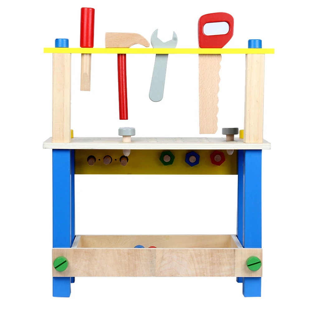 Твердый деревянный проект Workbench Play Nut Building Set красочный интерактивный умный DIY игрушка раннее образование для мальчиков и девочек