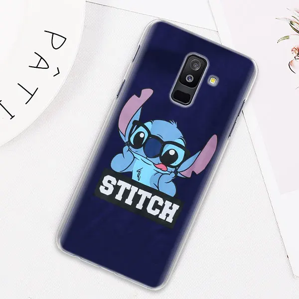 Милый чехол для телефона Lilo Stitch s для samsung Galaxy J4 J6 Plus J8 A40 A50 A60 A70 A80 жесткий чехол из поликарбоната - Цвет: 10