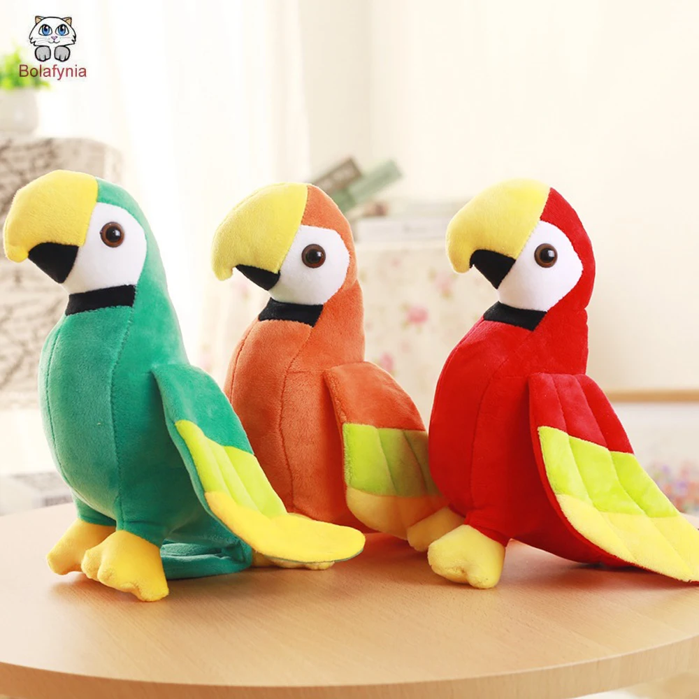

BOLAFYNIA Children plush stuffed toy Simulation parrot doll baby kids plush toy for Christmas birthday gift