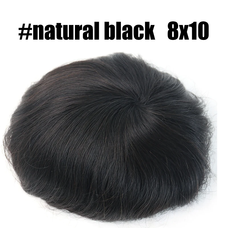 Centro com Perímetro Masculino Toupee Fino Mono Poli Cabelo pu Peruca Repacement Prótese Dolago 8x10 8x6 5 com perímetro poli cabelo pu masculino peruca