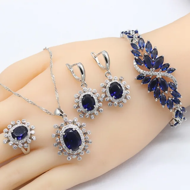 925 Silver Jewelry Sets For Women Sterling Silver Bracelet Sets For