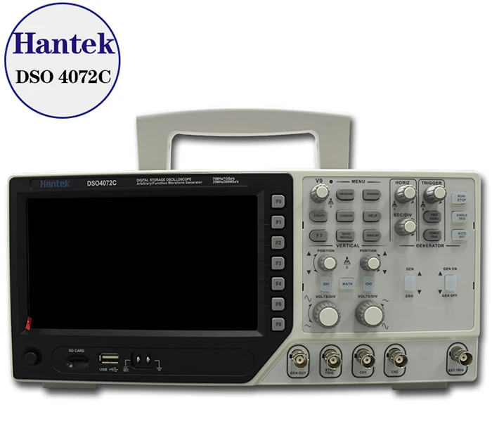 Hantek DSO4072C 2 канальный цифровой осциллограф 1 канал произвольный/функциональный генератор сигналов