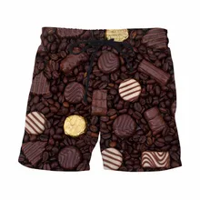 Романтические темно-шоколадные повседневные шорты Harajuku летние для серфинга шорты унисекс забавные уличная сетка дышащии эластичные для талии шорты