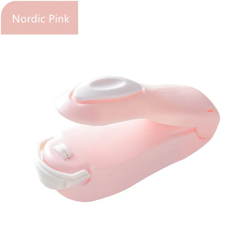 FASOTY Nordic 3 цвета пластик ручной давление мини-машина для запечатывания портативный тепла запайки контейнер для еды запайки - Цвет: Nordic Pink